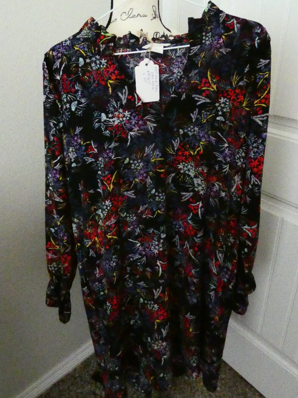 H&M Sheer Floral Dress with Pockets Sz 6